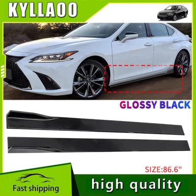 Falda lateral divisor de aleta lateral negra brillante para LEXUS ES300h ES350 2019-2022 Foto 1 de 4