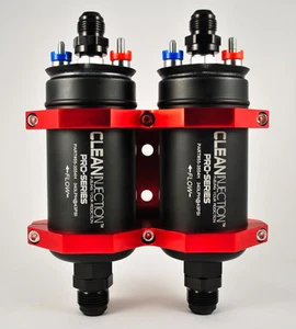 Dual 340LPH inline high flow EFI fuel pump 8an 10an bosch 044 style external -8  - Picture 1 of 5