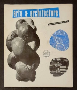 ARTS & ARCHITECTURE MAGAZINE Original Aug. 1945 Case Study House #4 Announcement - Picture 1 of 8