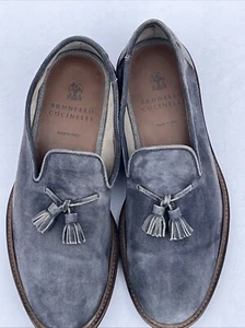 Brunello CucinelliSuede Tassel Accents LoafersMen's Size: US8.5, EU42 - Picture 1 of 18