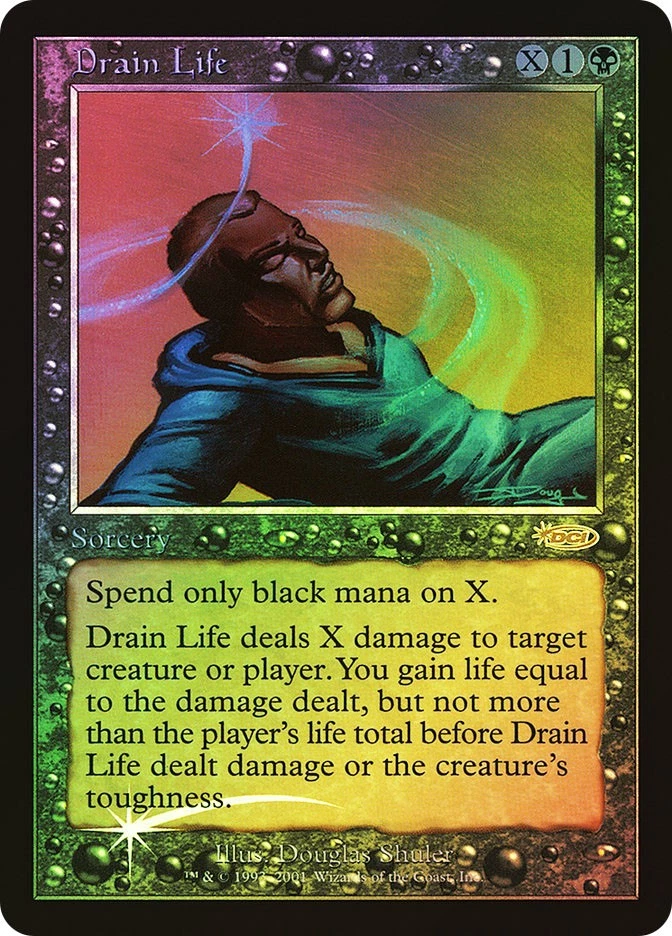 MTG FOIL Drain Life FNM  - Promo: General #7 - Image 1 of 1