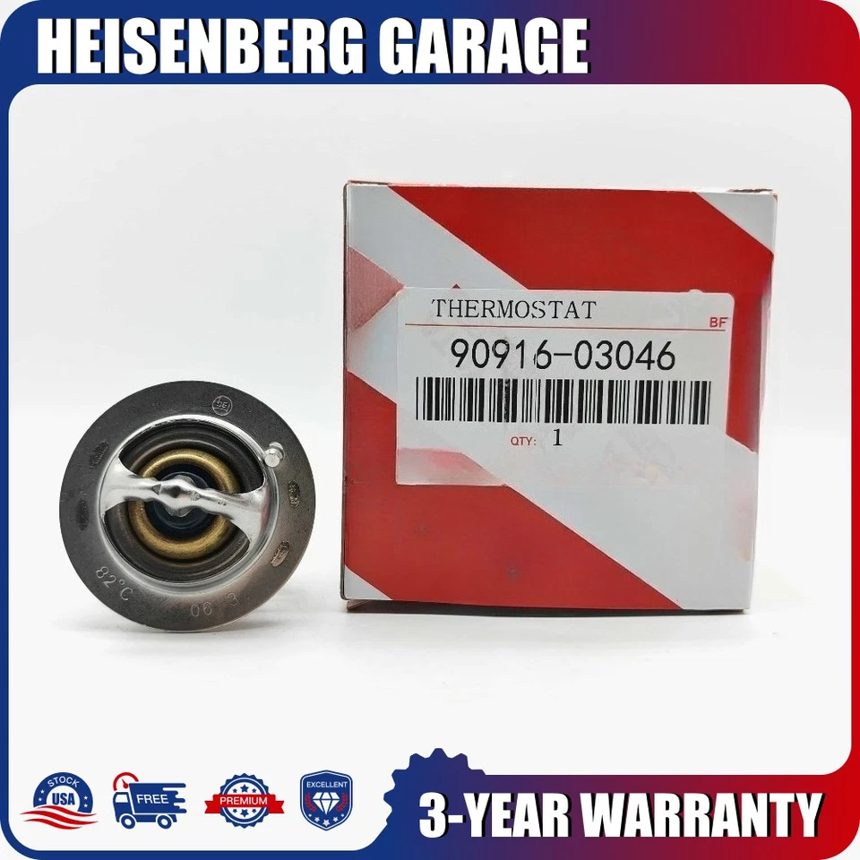 Engine Coolant Thermostat #90916-03046 for Toyota Camry Solara RAV4&Nissan 200SX - Image 1 of 4