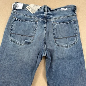 Vtg New Old Navy Baggy Jeans Mens 32x30 Light Blue Y2K Straight Wide Leg Loose - Picture 1 of 14