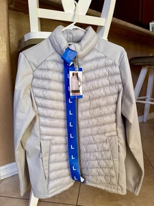 32 degrees mixed media light grey jacket women Large - Picture 1 of 4