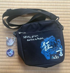 Ado KYOGEN Appendix Shoulder Bag Blue Rose Japan Limited W/Kan Badge Near Mint - Picture 1 of 2