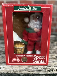 Holiday Time Sport Tennis Weihnachtsmann musikalischer und beweglicher Akku 8 Zoll - Bild 1 von 8