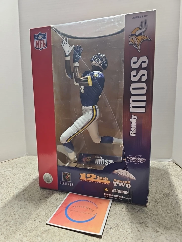 De colección 2004 McFarlane NFL Minnesota Vikings Randy Moss #84 12" Figura Serie 2 LEER Foto 1 de 4
