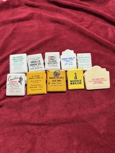 Vintage Advertising Paper/Receipt Clips, Lot of 10, Instant Collection! - Picture 1 of 8