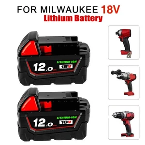 Rechargeable Batteries for Milwaukee 18V 12Ah 18B6 18V XC 48-11-1860 48-11-1852 - Picture 1 of 8