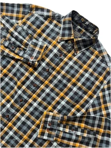 Pendleton Herren M Canterbury blau gelb Knopfleiste Hemd kariert Wolle Pima neu ohne Etikett - Bild 1 von 9