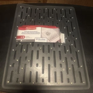 Rubbermaid L Sink Mat 15.9× 12.8 Clear Microban ~ Dishwasher Safe ~ USA - Picture 1 of 9