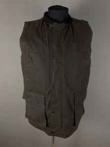 Walker and Hawkes Waxed Cotton Vest Brown L - Picture 1 of 16