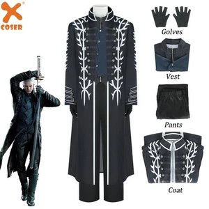 Juego Devil May Cry 5 Virgil Disfraz Juegos con disfraces Para hombres Negro Abrigo Chaqueta Trajes Fiesta - Imagen 1 de 16