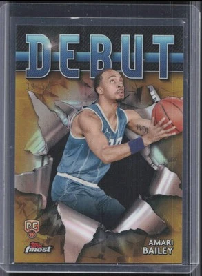 2023-24 Topps Finest #D-28 Amari Bailey Debut Gold Refractor #/50 - Image 1 of 2