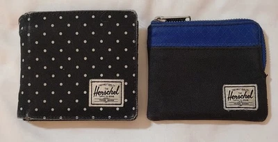 2pc Herschel Supply Co. Wallets  Johnny Zip RFID OS & Polka Dot Taylor Billfold  - Image 1 of 4