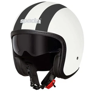 Spada Ace Viper Matt White/Black MOTORCYCLE Helmet - Picture 1 of 6