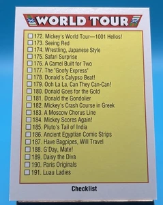 Liste de contrôle Impel Disney Series One #210 World Tour 1991 EX - Photo 1/2
