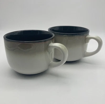 Juego de 2 tazas SANGO Nova Black 4932 Jumbo Grand Soup café chile 24 oz cada una Foto 1 de 4