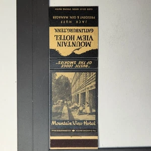 Mountain View Hotel Gatlinburg Tenn Vintage 1930s Design Matchbook - Picture 1 of 1