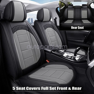 Leather Car 5-Seat Covers For Nissan Rogue 2010 2011-2023 Front & Rear Cushion Foto 1 de 4