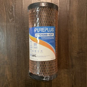 Pureplus CTO10BB-KDF Sinter Kohle Wasserfilter Kartusche 5 Mikron 10" x 4,5" - Bild 1 von 4