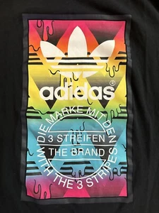 Adidas Damen Medium Schwarz Kurzarm Shirt Trefoil Mehrfarbig - Bild 1 von 7