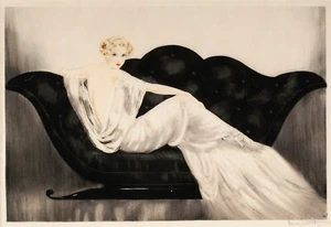 Louis Icart: Le Sofa 22x30 Archival Quality Fine Art Print - Picture 1 of 1