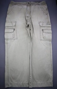 Men's Unionbay Heavy Cargo Pants Palm Vintage Beige Cotton Size 38 (Msr 39x29) - Picture 1 of 12