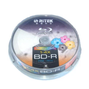Ritek Blu-Ray BD-R 2X 25GB 130Min White Top Printable 10pcs - Picture 1 of 1