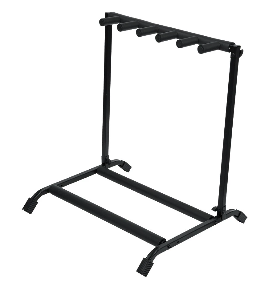 Rok-it Multi Guitar Stand Rack With Folding Design Holds up to 5 Electric or