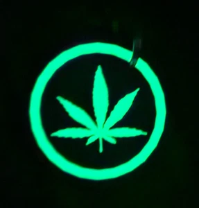 Llavero de marihuana Brilla en la oscuridad Llavero de marihuana Hoja de hierba NUEVO - Imagen 1 de 9