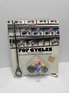 Pop Cycles Motorcycle Rip Cord 1981 Tomy NEW Vintage Action Figure #5012