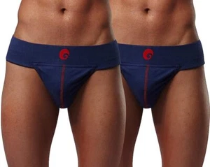 Athletic Neo Back Covered Gym Supporter Jockstraps Cotton Men Pack of 2 - Picture 1 of 39