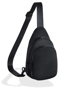 Plus Size - Sling Bag Double Compartment - Extra Long Strap 70" - Fanny Pack ... - Bild 1 von 8