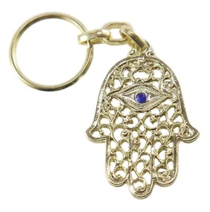 Porte-clés HAMSA chanceuse contre MAUVAIS IL Amulette Judaïca porte bonheur - Imagen 1 de 6