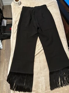 Neu mit Etikett Lulus schwarze Damen-Freizeithose kleine abgehackte Enden - Bild 1 von 11