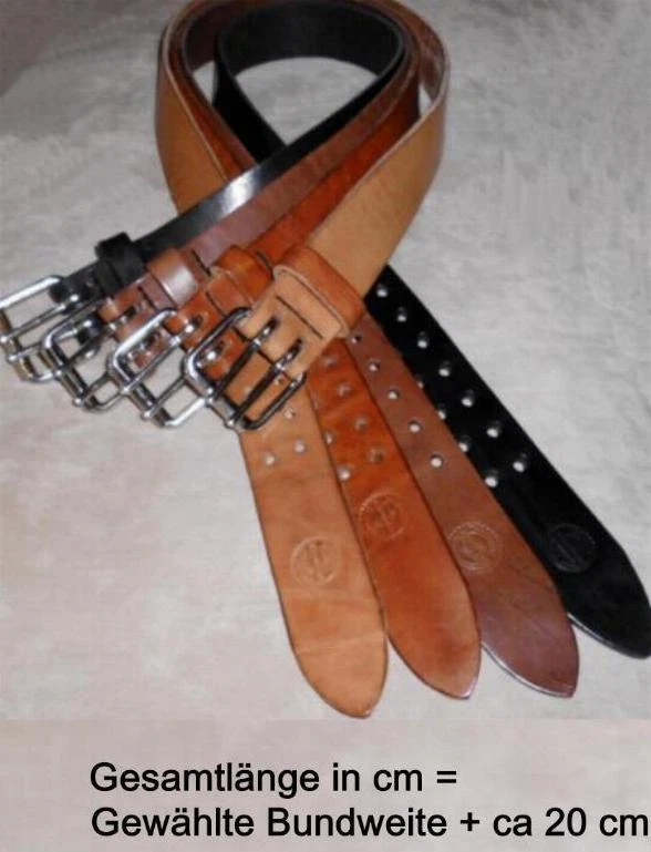 2 Dorn Gürtel LEDERGÜRTEL 5cmBreit Handgefertigt GS-LEATHER rob uster Riemen NEU