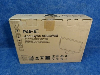 NEC AccuSync AS222WM 21.5" Screen LCD Monitor 1920x1080 (K13) - Image 1 of 3