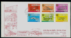 1984 Government official buildings:SABA,ARUBA,S.MAARTEN,Netherlands Antilles,FDC - Picture 1 of 1