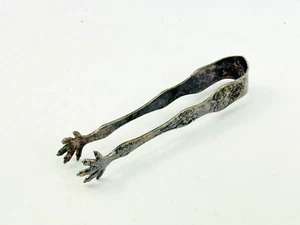 Vintage Antik TH Marthinsen Norwegen Wildrosenkralle Zuckerwürfelzange 3-5/8" - Bild 1 von 4