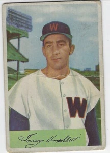 Tarjeta BB Bowman 1954 - #88 Tom Umphlett Washington Senators DE fuera de estado - Imagen 1 de 2