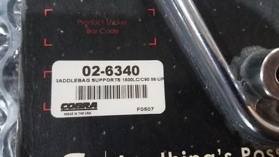 Cobra - 02-6340 - Saddlebag Supports, Chrome SUZUKI INTRUDER BOULEVARD 1500 - Image 1 of 2