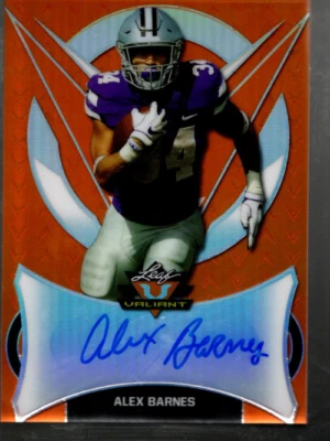 B3103- 2019 Leaf Valiant Orange #BAAB1 Alex Barnes Auto /50 - NM-MT - Image 1 of 2
