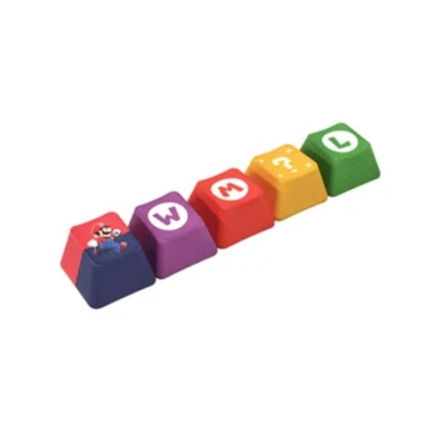 Custom Mario PBT Sublimation Color Keycaps 5 Supplement Keys Mechanical Gaming - Image 1 of 2