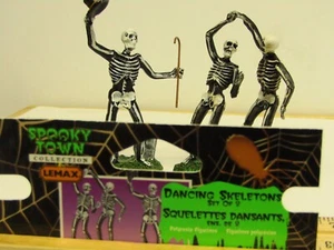 Lemax Spooky Town DANCING SKELETONS #72377 2 PIECES 2020 - Picture 1 of 6