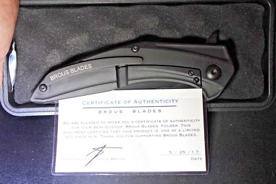 Cuchillo Brous Blades Parallax Frame Lock Flipper Blackout Ti (hoja de 3,75") ¡LE! Foto 1 de 4