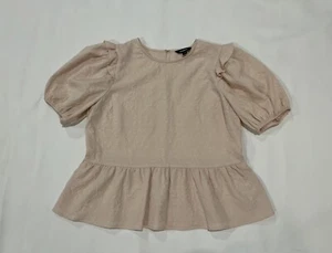 Express Blouse Women’s Size Medium Textured Fabric Pre-Owned Top - Picture 1 of 18