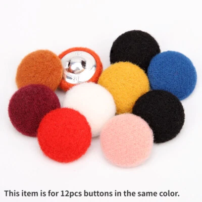 12X Round Fabric Covered Metal Shank Sewing Buttons for Suits Dress Coat Buttons - Image 1 of 4
