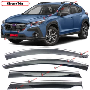 For Subaru Crosstrek 2024-2025 Smoke Tinted Window Visors Deflectors Rain Guards - Bild 1 von 14