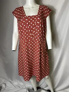 Nuevo con etiquetas Vestido Marca Bravissimo Talla 14 Lunares Blanco y Óxido - Imagen 1 de 5